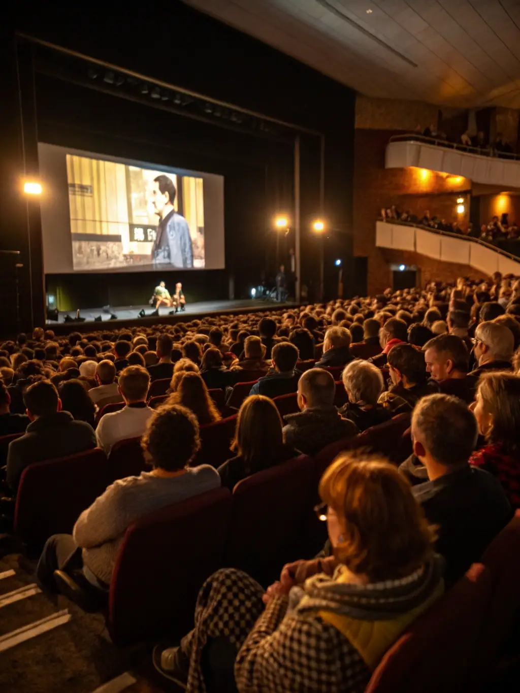 A heartwarming photo of audience members, including children and seniors, enjoying a live performance, emphasizing the community engagement fostered by PARFUMS DE SCENE.